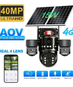 Camera Dùng Sim 4G PTZ 4 MẮT – 4 MÀN HÌNH Chạy Năng Lượng Mặt Trời