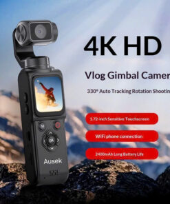 Camera Pocket AUSEK TF-M105 4K | Máy quay phim cầm tay đa năng có màn hình, Có Wifi