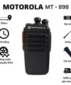 Bộ Đàm Motorola MT-898 80W – 16 Kênh – 2 Tay – Kèm Tai Nghe