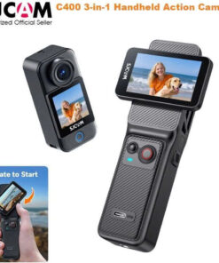 Máy Quay Hành Động Cầm Tay SJCAM C400 4K HD, Màn Hình Xoay, Điều Khiển Từ Xa, Chống Rung, Máy Quay Vlog Di Động